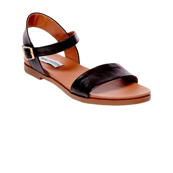 Steve Madden Womens Dina Leather Ankle Flat Sandals size 8.5 - Picture 1 of 5